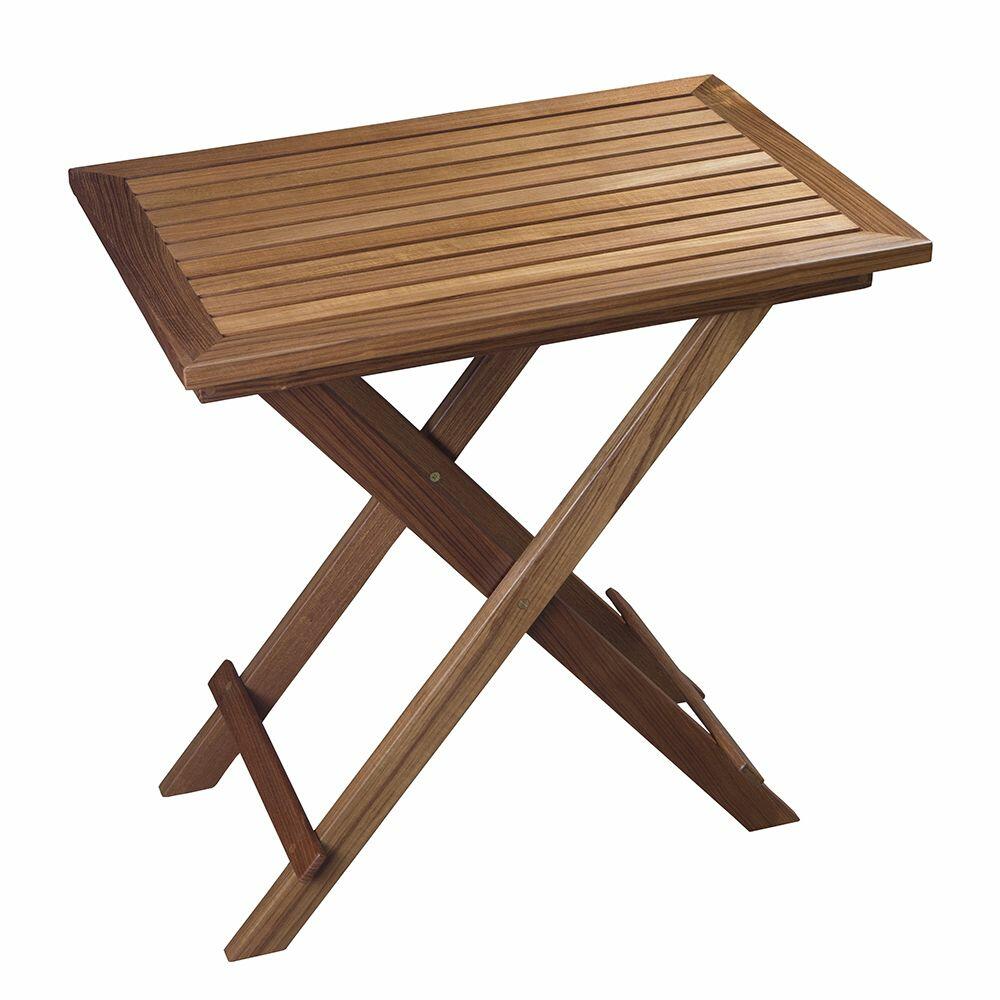 Image 1: Whitecap Folding Slat Table - Teak