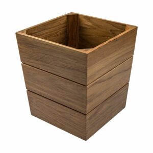 Image 1: Whitecap Large Waste Basket - Teak