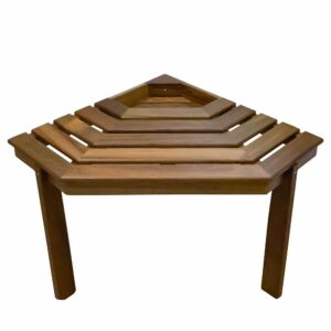 Image 1: Whitecap Shower/Corner Stool - Teak