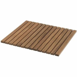 Image 1: Whitecap Roll-Up Shower Mat - Teak