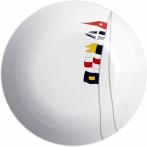 Image 1: Marine Business Melamine Deep, Round Soup Plate - REGATA - 8.8" Set of 6
