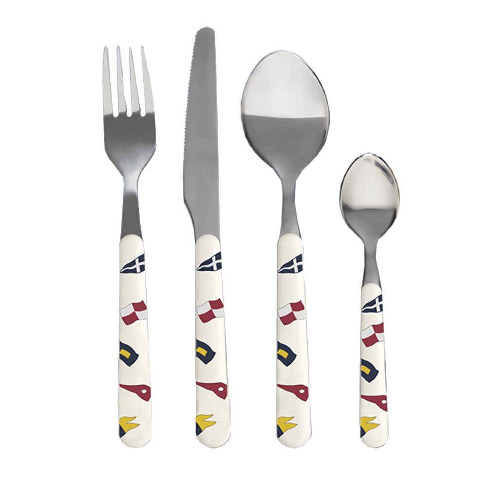 Image 1: Marine Business Cutlery Stainless Steel Premium - REGATA - Set of 24