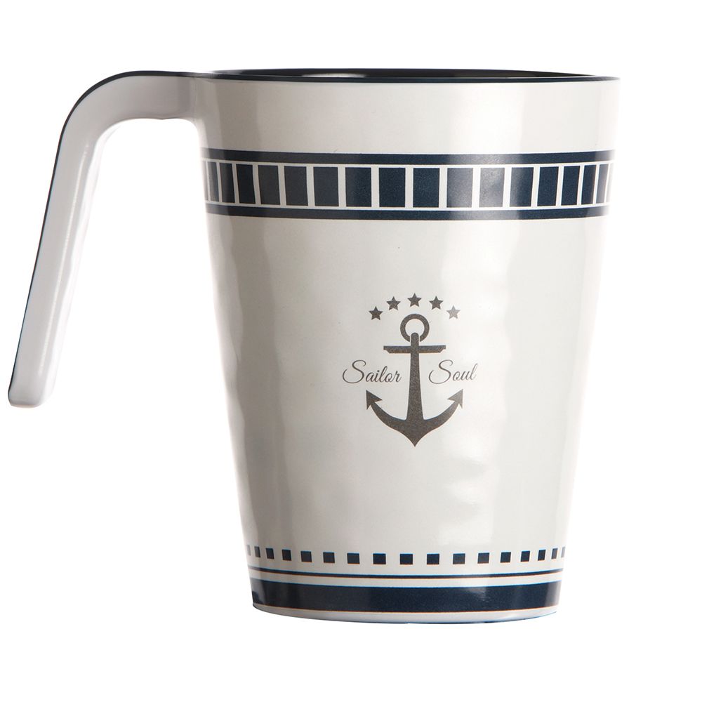 Image 1: Marine Business Melamine Non-Slip Coffee Mug - SAILOR SOUL - Set of 6