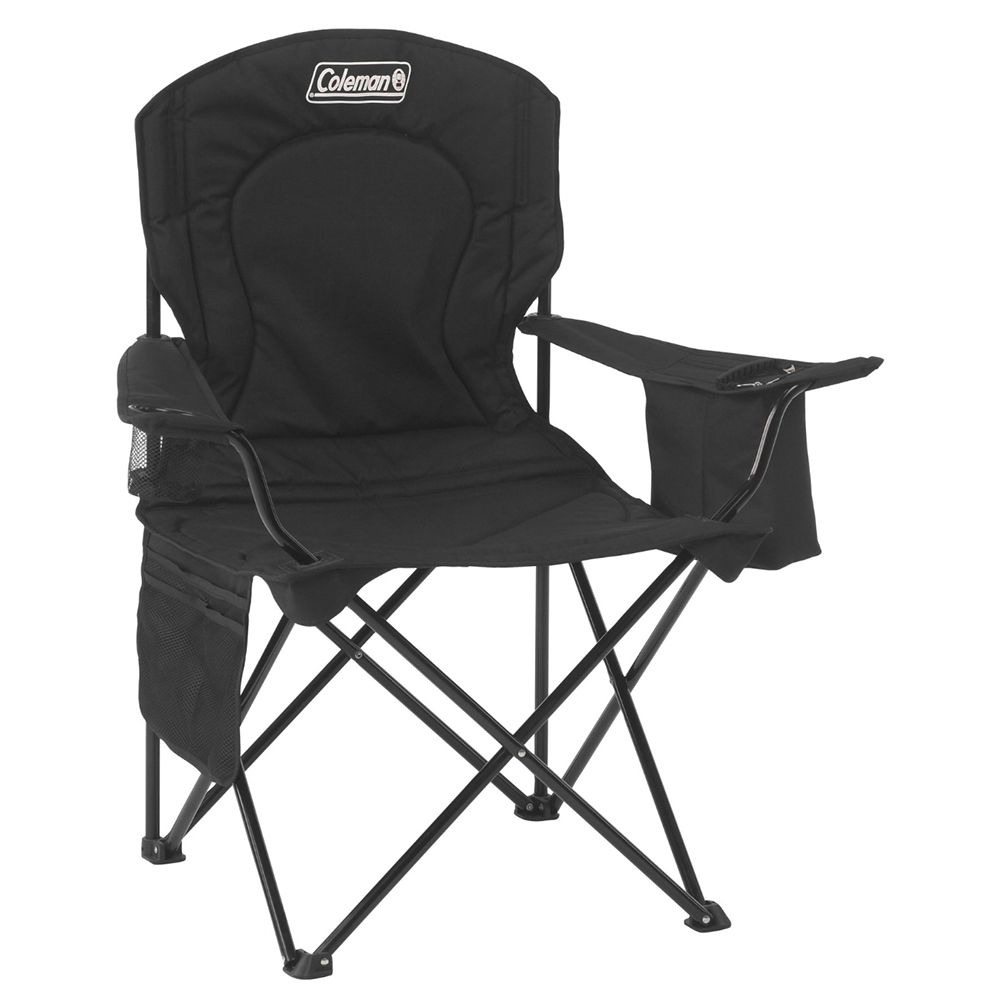 Image 1: Coleman Cooler Quad Chair - Black