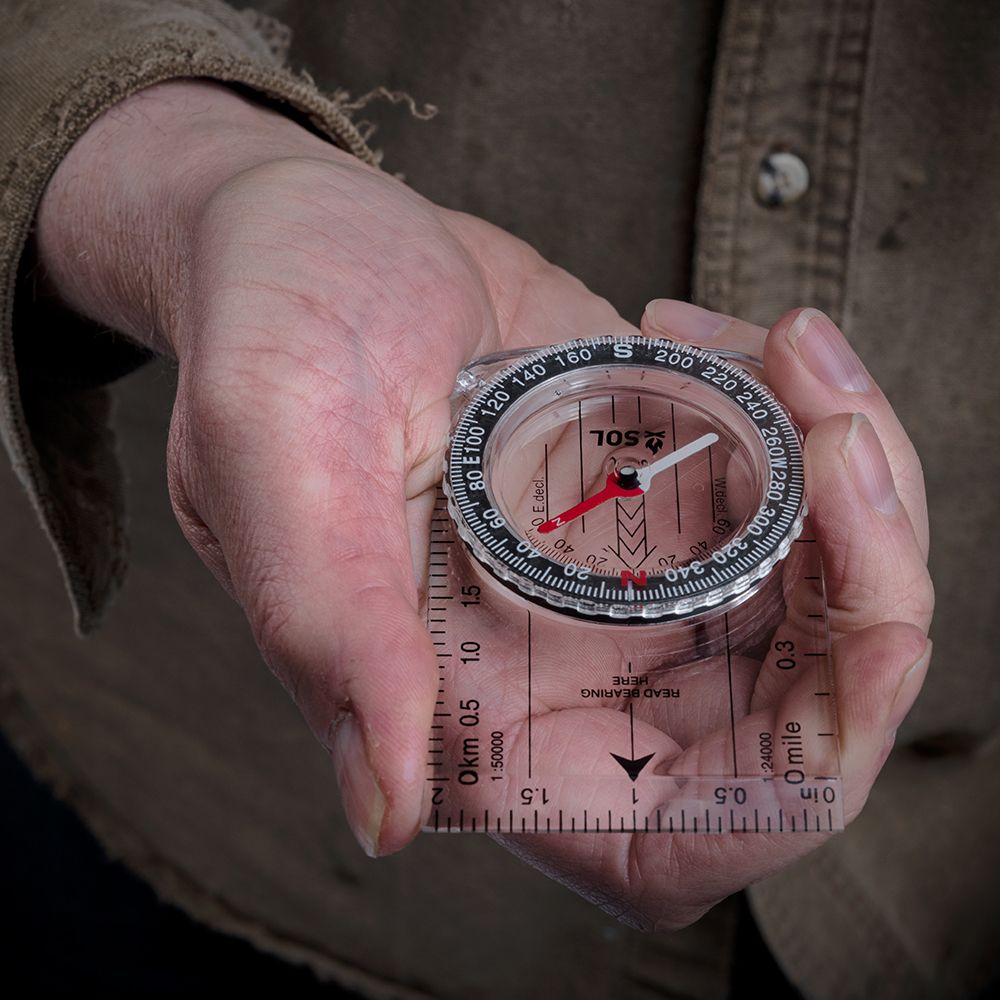 Image 3: S.O.L. Survive Outdoors Longer Map Compass