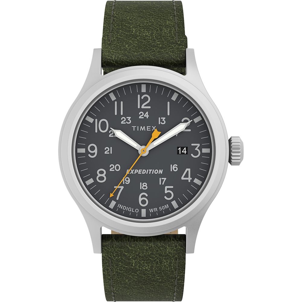Image 1: Timex Expedition® Scout™ - Black Dial - Green Strap