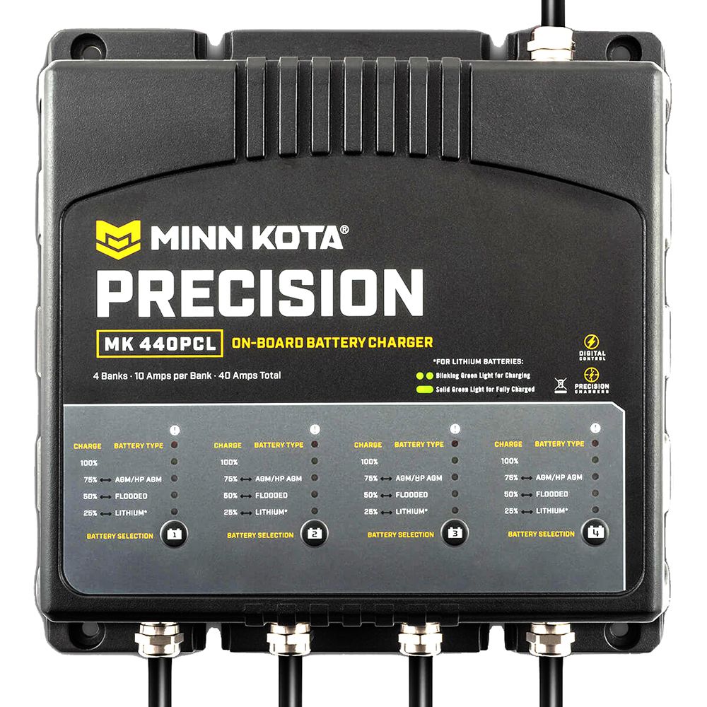 Image 3: Minn Kota On-Board Precision Charger MK-440 PCL 4 Bank x 10 AMP LI Optimized Charger