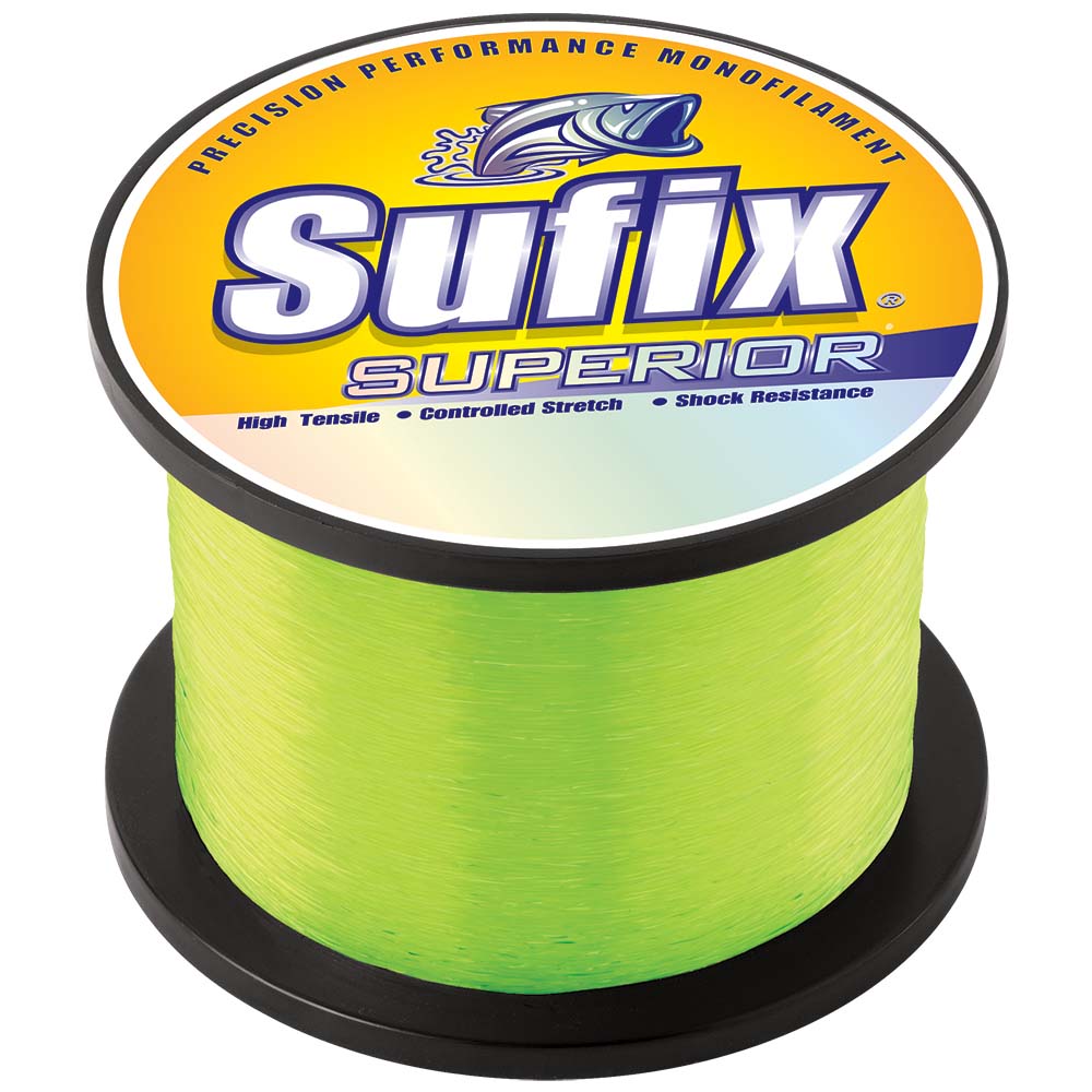 Image 1: Sufix Superior Hi-Vis Yellow Monofilament - 130lb - 1640 yds