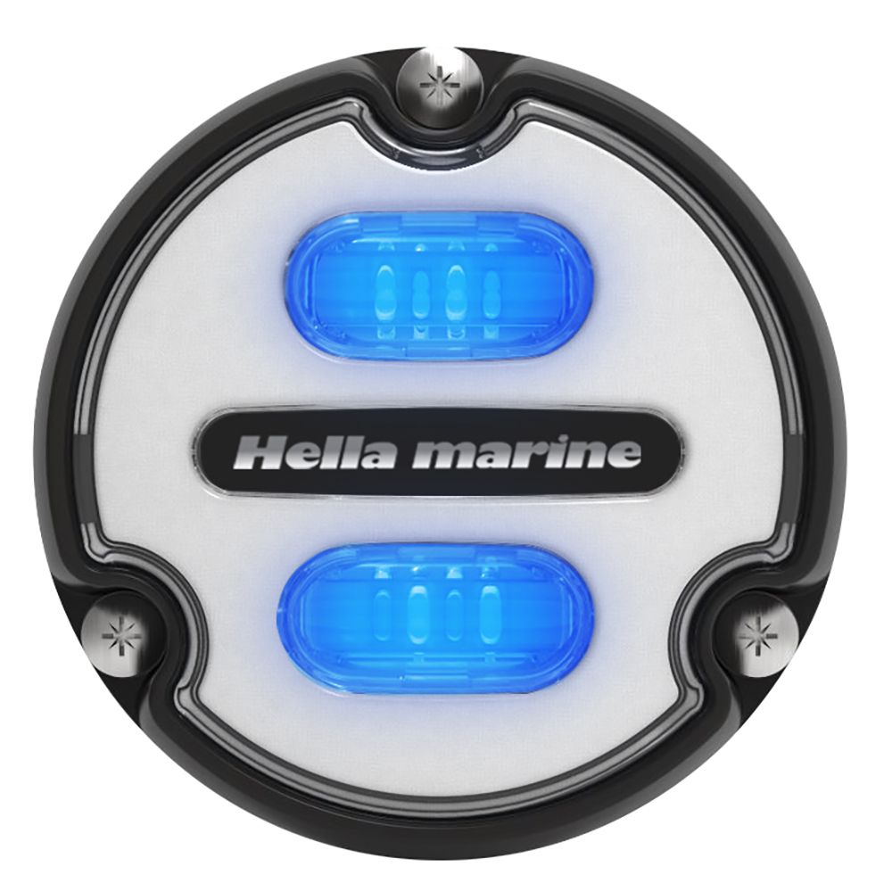 Image 3: Hella Marine Apelo A1 Blue White Underwater Light - 1800 Lumens - Black Housing - White Lens
