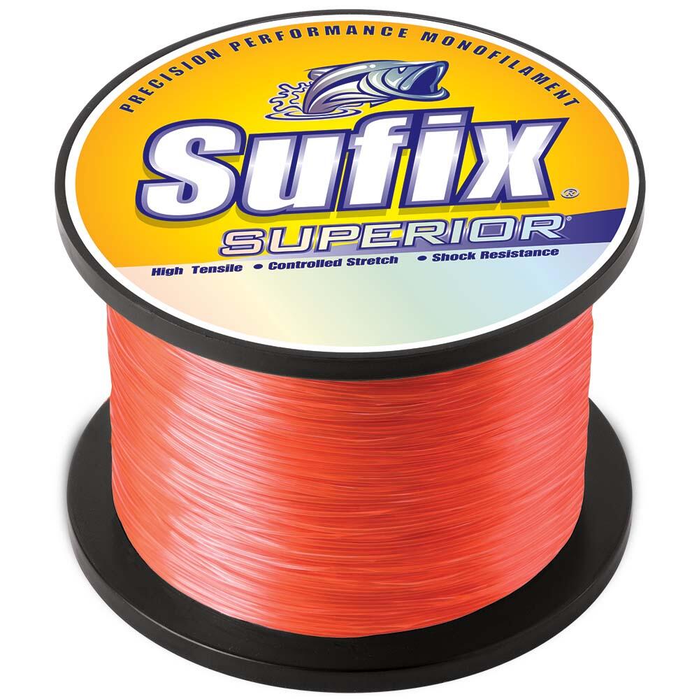 Image 1: Sufix Superior Neon Fire Monofilament - 40lb - 6550 yds
