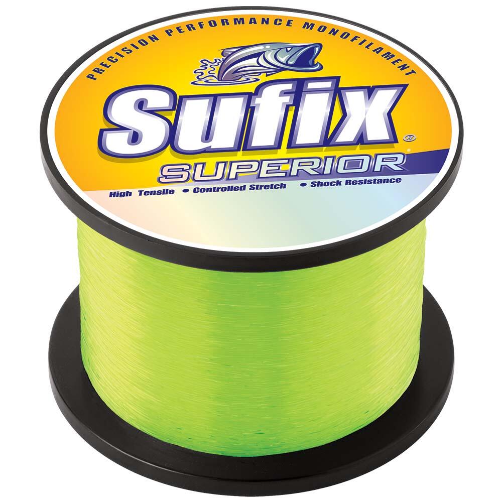Image 1: Sufix Superior Hi-Vis Yellow Monofilament - 8lb - 1720 yds