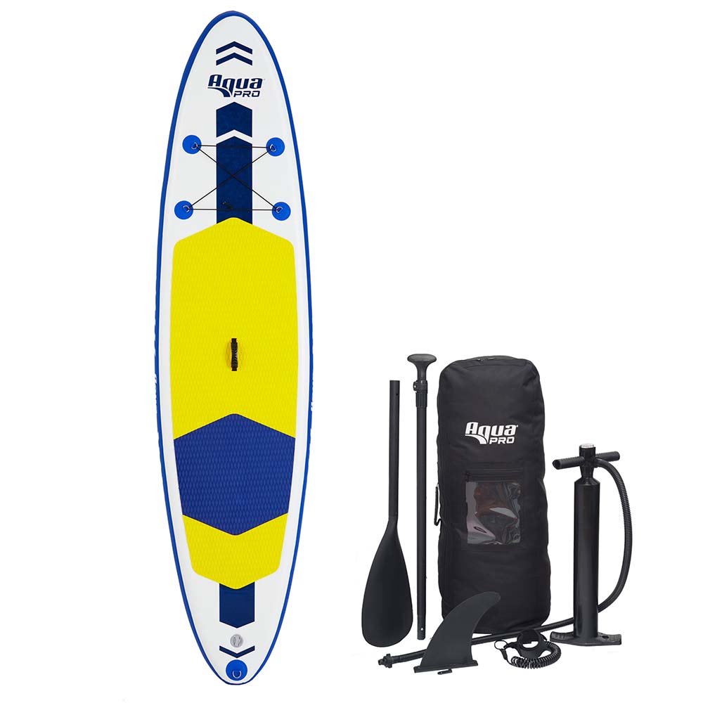 Image 1: Aqua Leisure 10.6' Inflatable Stand-Up Paddleboard Drop Stitch w/Oversized Backpack f/Board & Accessories