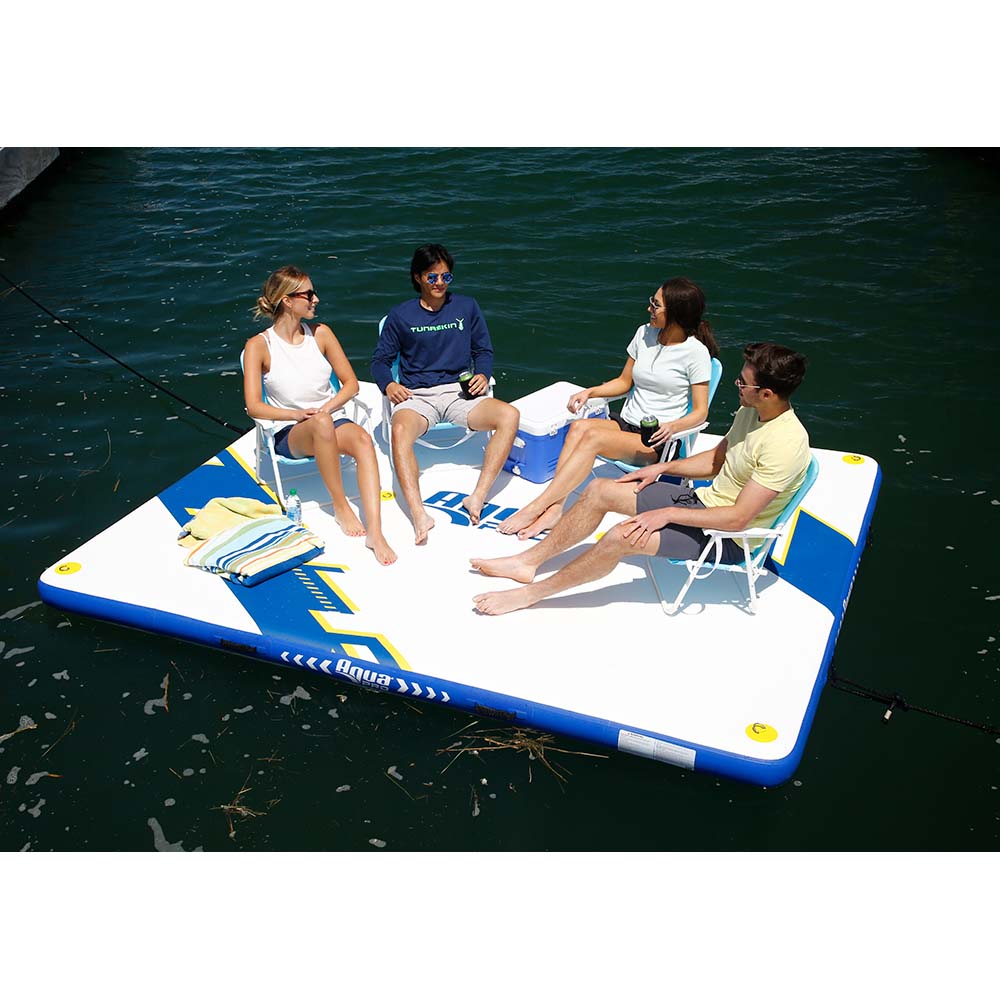 Image 2: Aqua Leisure 10' x 8' Inflatable Deck - Drop Stitch
