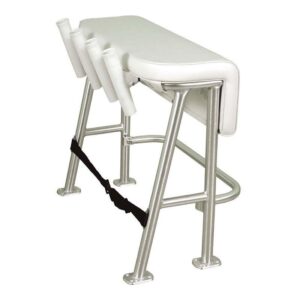 Image 1: TACO Neptune III Leaning Post w/4 White Poly Rod Holders