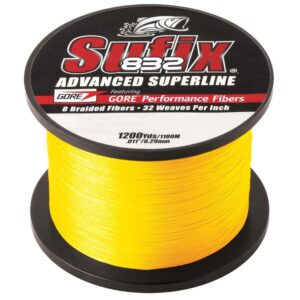 Image 1: Sufix 832® Advanced Superline® Braid - 10lb - Hi-Vis Yellow - 1200 yds