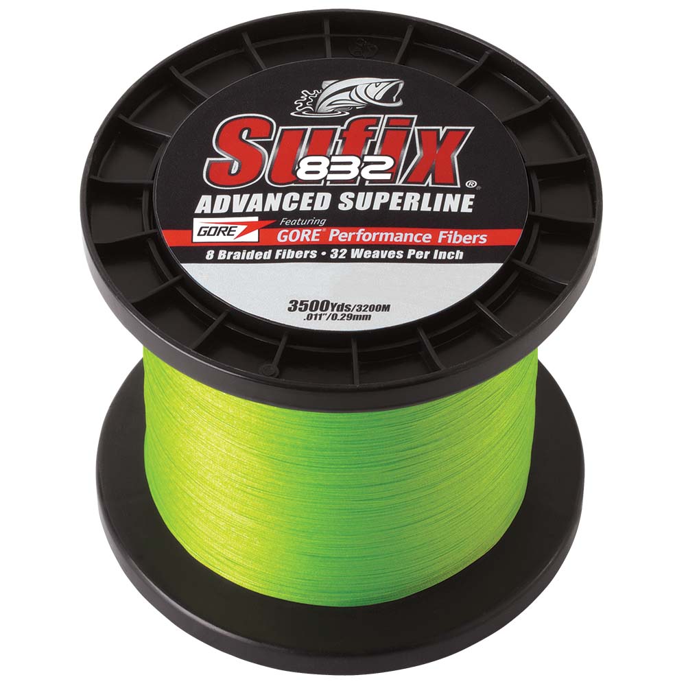 Image 1: Sufix 832® Advanced Superline® Braid - 10lb - Neon Green - 3500 yds