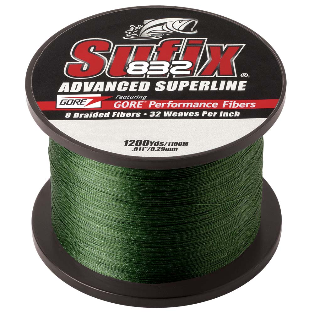 Image 1: Sufix 832® Advanced Superline® Braid - 20lb - Low-Vis Green - 1200 yds