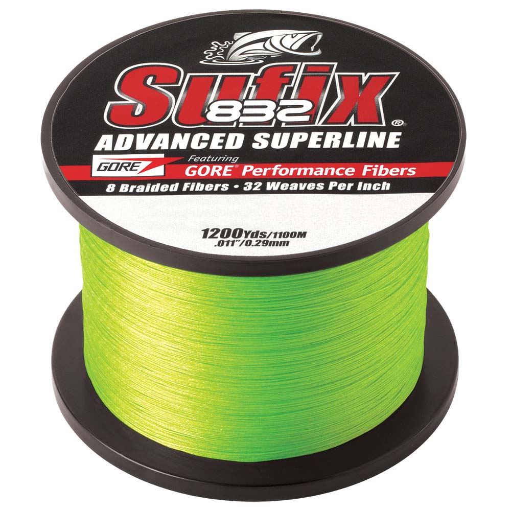 Image 1: Sufix 832® Advanced Superline® Braid - 20lb - Neon Lime - 1200 yds