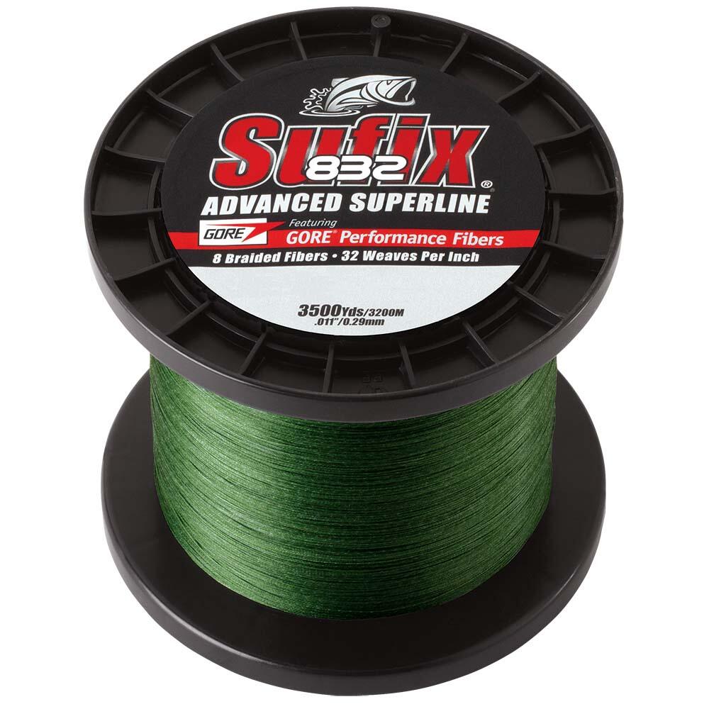 Image 1: Sufix 832® Advanced Superline® Braid - 20lb - Low-Vis Green - 3500 yds