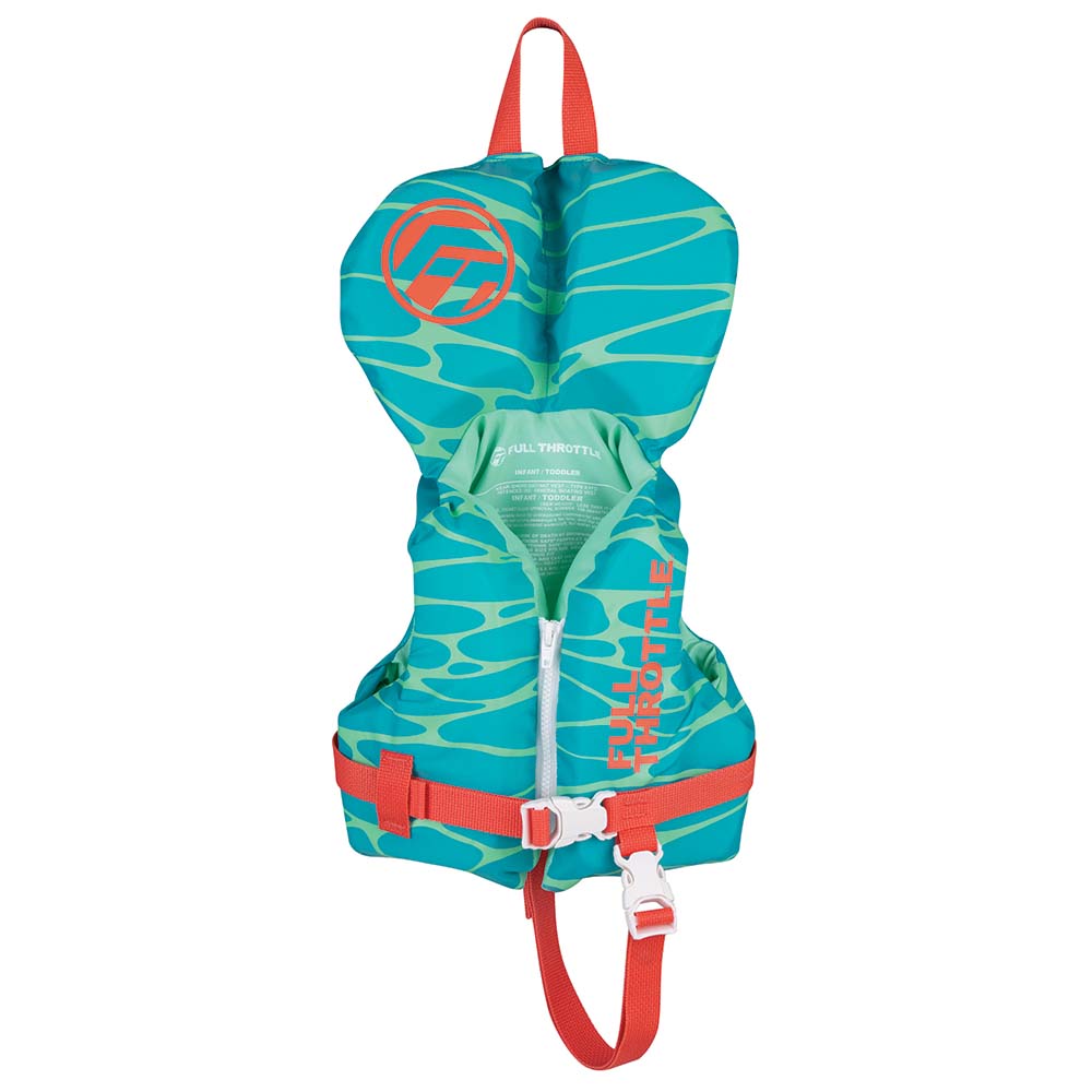 Image 1: Full Throttle Infant Nylon Life Jacket - Aqua