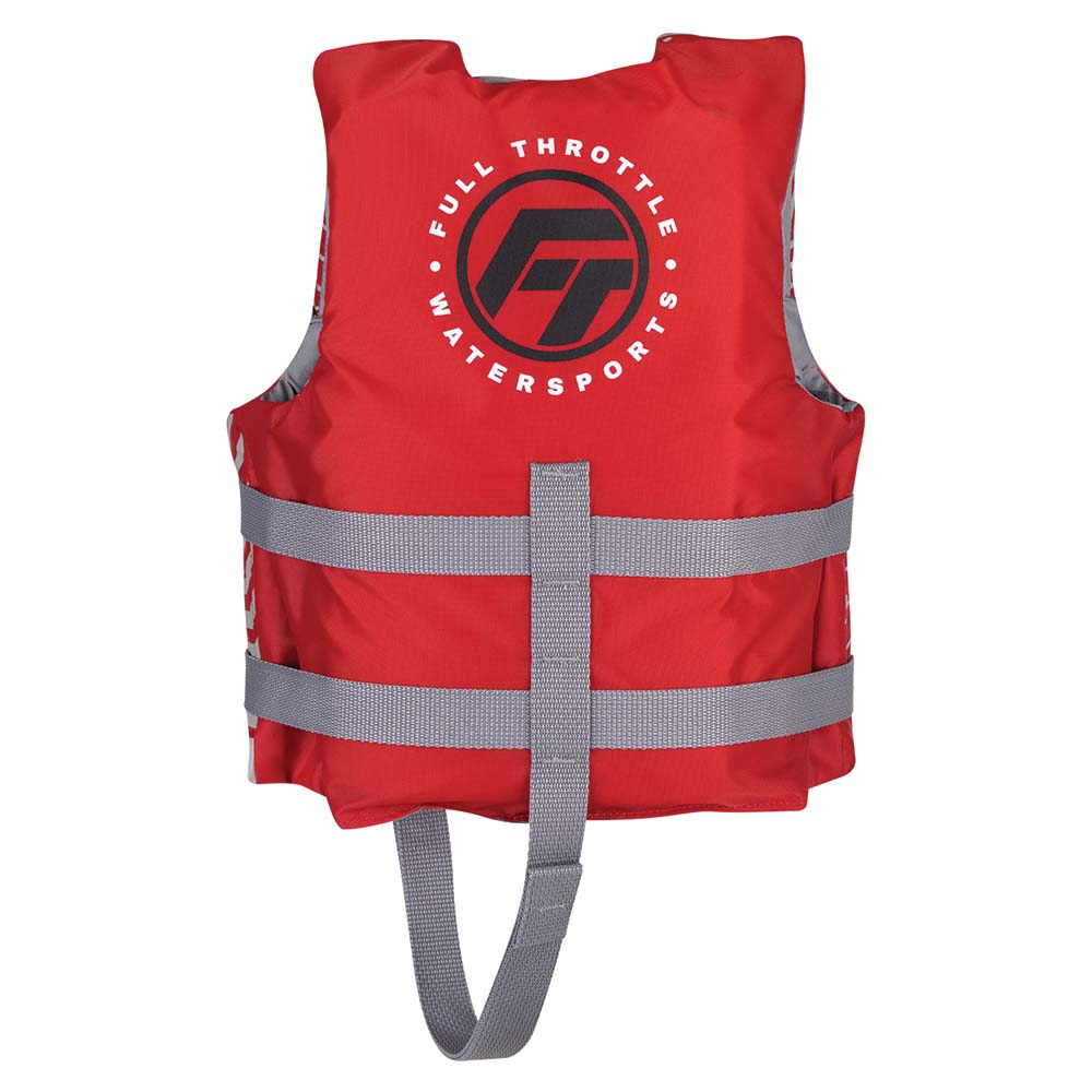 Image 2: Full Throttle Child Nylon Life Jacket - Red