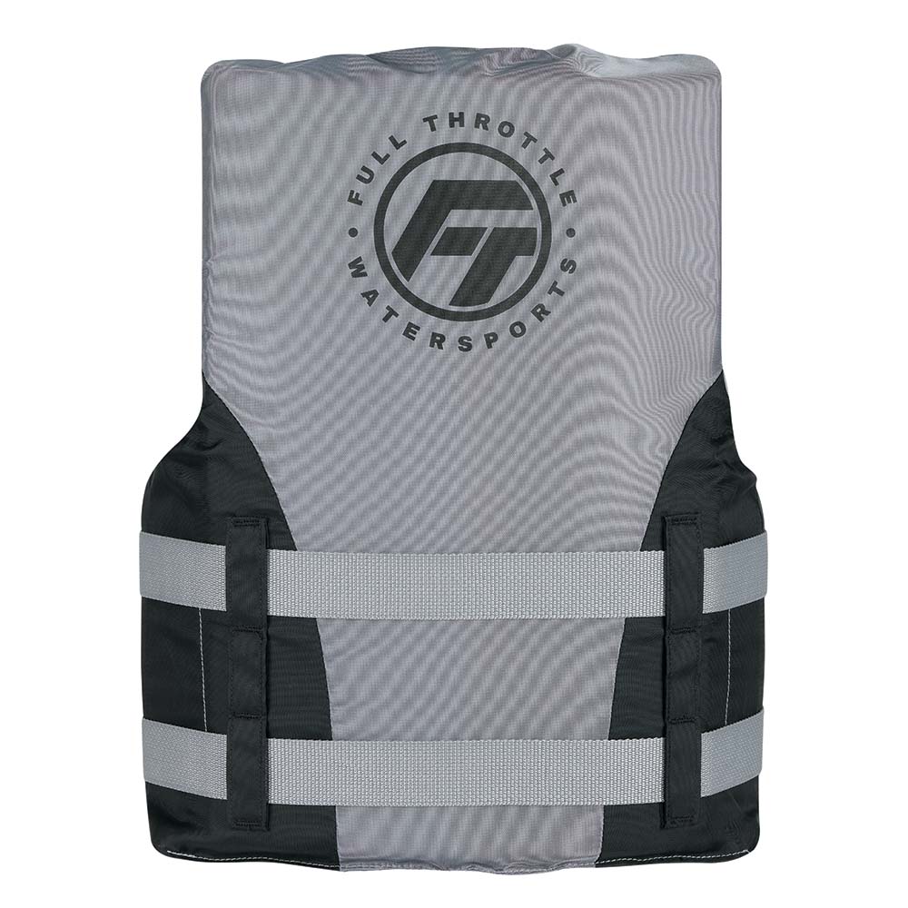 Image 2: Full Throttle Teen Nylon Life Jacket - Grey/Black