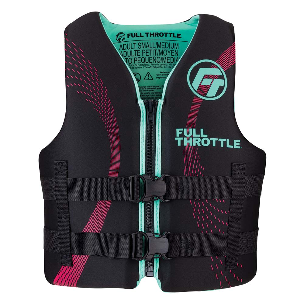 Image 1: Full Throttle Adult Rapid-Dry Life Jacket - L/XL - Aqua/Black