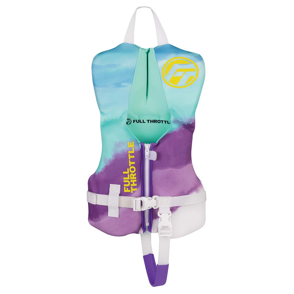 Image 1: Full Throttle Infant Rapid-Dry Flex-Back Life Jacket - Aqua