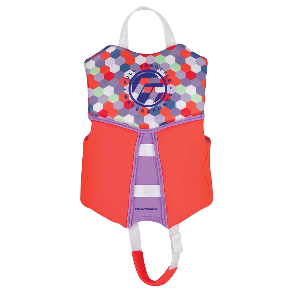 Image 2: Full Throttle Child Rapid-Dry Flex-Back Life Jacket - Pink