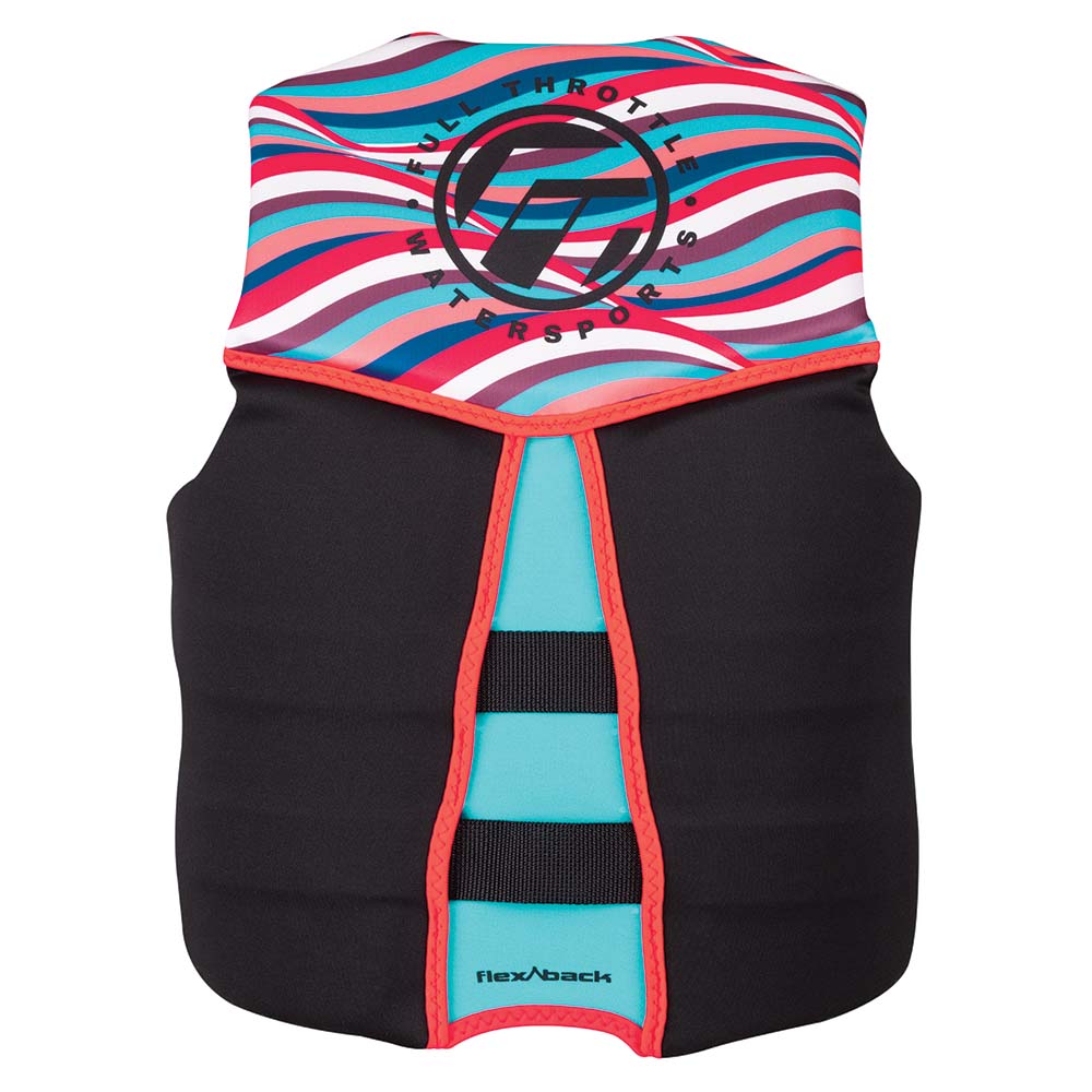 Image 2: Full Throttle Women's Rapid-Dry Flex-Back Life Jacket - Women's XS - Pink/Black