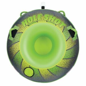 Image 1: Full Throttle Hole Shot Towable Tube - 1 Rider - Green