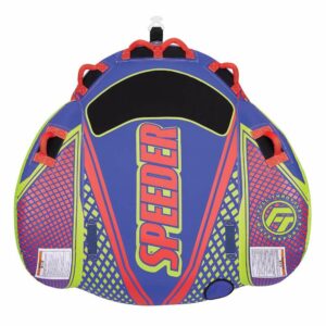 Image 1: Full Throttle Speeder Towable Tube - 2 Rider - Blue