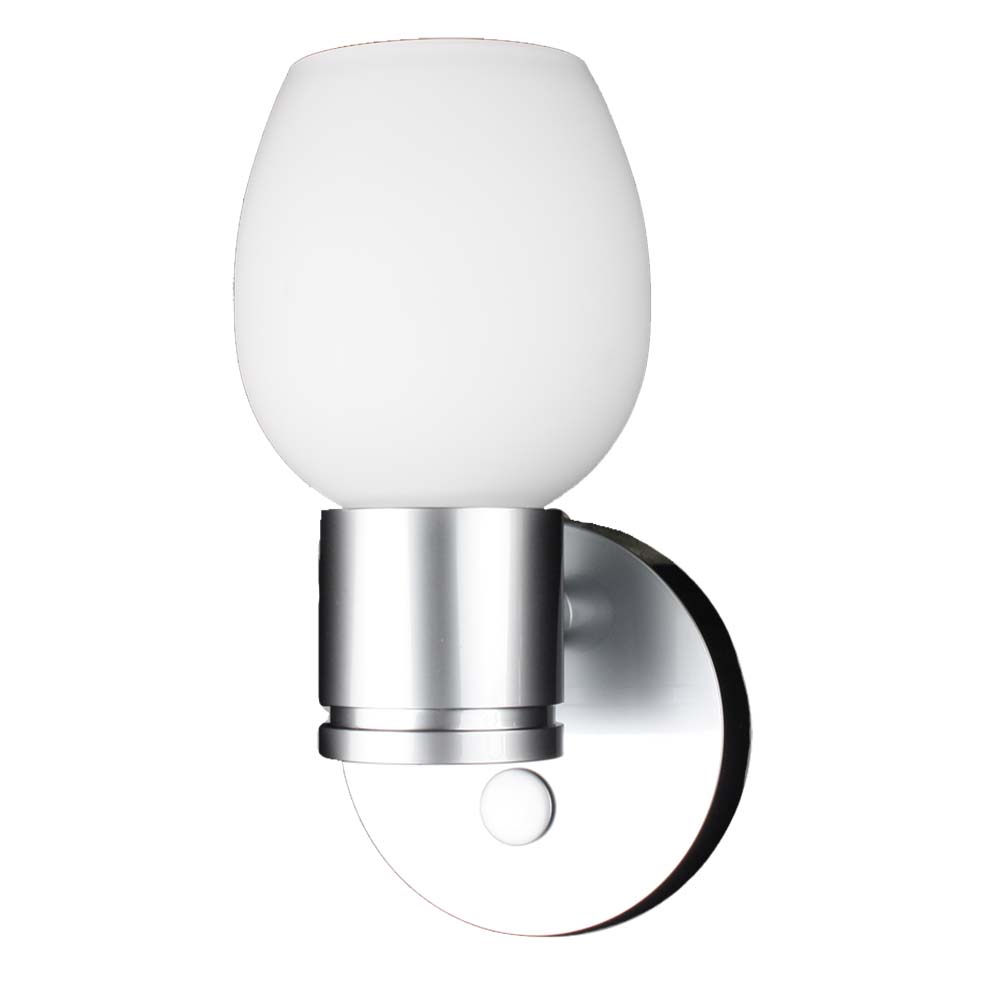 Image 1: Lunasea LED Wall Light - Brushed Nickel - Tulip Glass