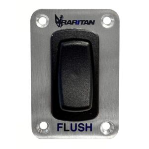Image 1: Raritan Momentary Flush Switch w/Stainless Steel Faceplate