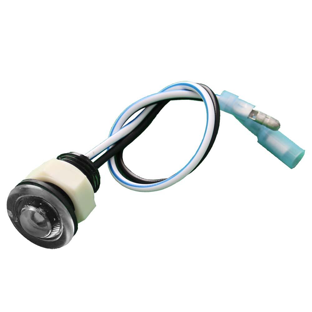 Image 1: Innovative Lighting Blue/White Bi-Color Domed Bulkhead Light w/2 Wires - .156" Bullets