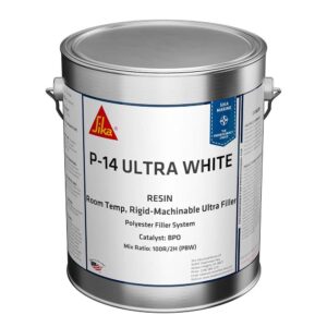 Image 1: Sika SikaBiresin® AP014 Polyester Fairing Compound White Gallon Can BPO Hardener Required