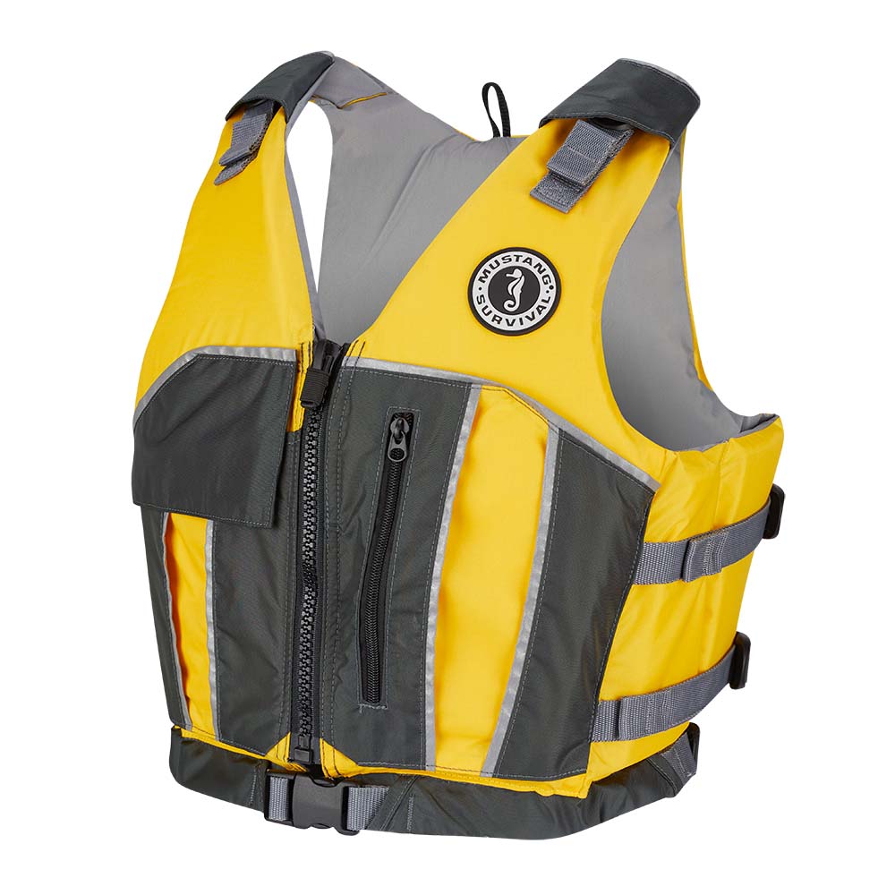 Image 1: Mustang Reflex Foam Vest - Yellow/Grey - Medium/Large