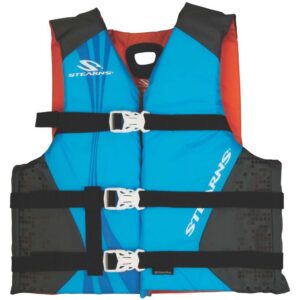 Image 1: Stearns Antimicrobial Nylon Vest Life Jacket - 30-50lbs - Blue