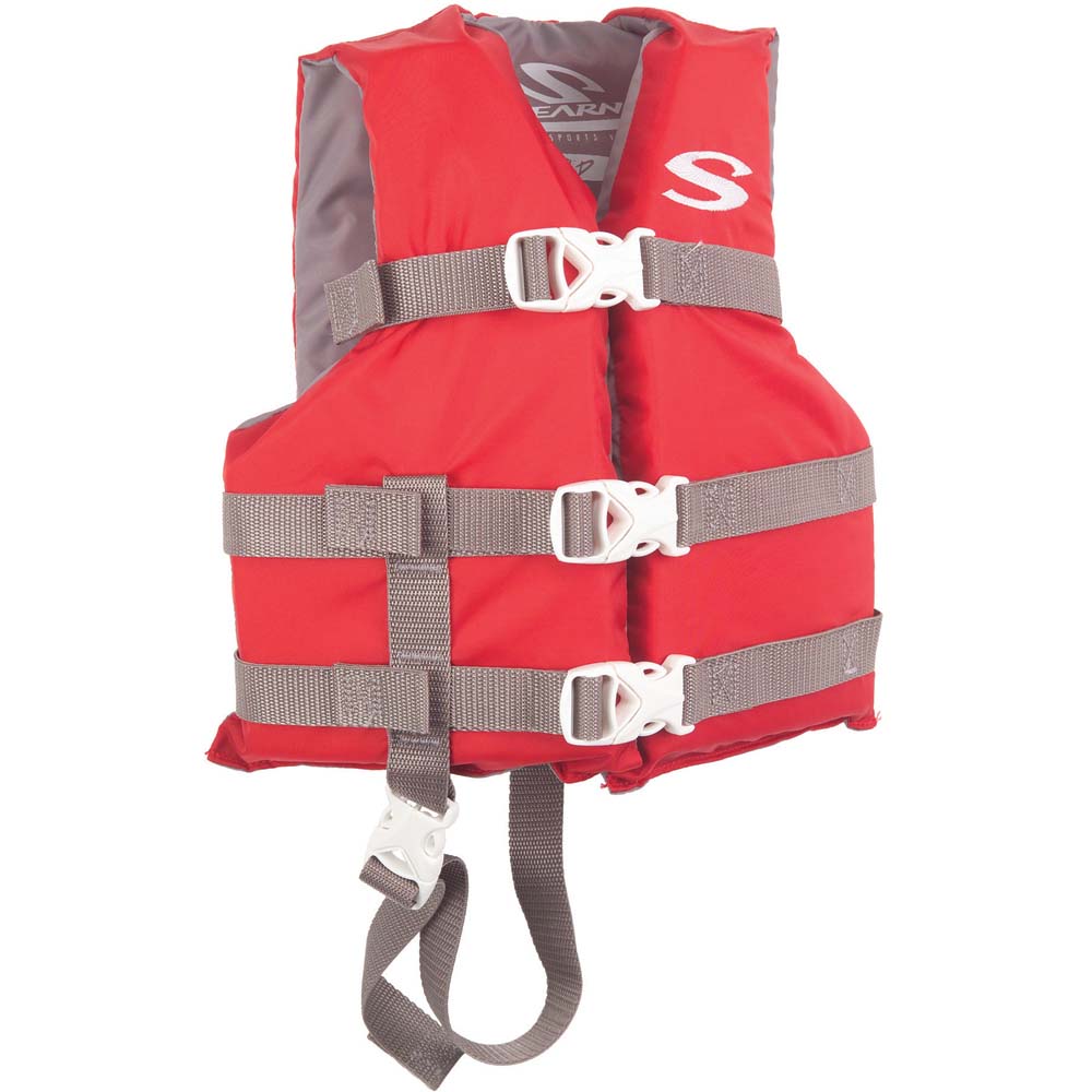 Image 1: Stearns Classic Series Child Vest Life Jacket - 30-50lbs - Red