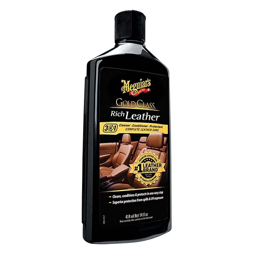 Image 1: Meguiar's Gold Class Rich Leather Cleaner & Conditioner - 14oz