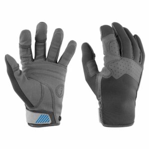 Image 1: Mustang Traction Closed Finger Gloves - Grey/Blue - Large