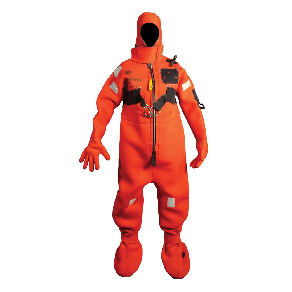 Image 1: Mustang Neoprene Cold Water Immersion Suit w/Harness - Red - Child