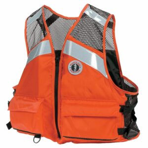 Image 1: Mustang Industrial Mesh Vest - Orange - XXL/3XXL