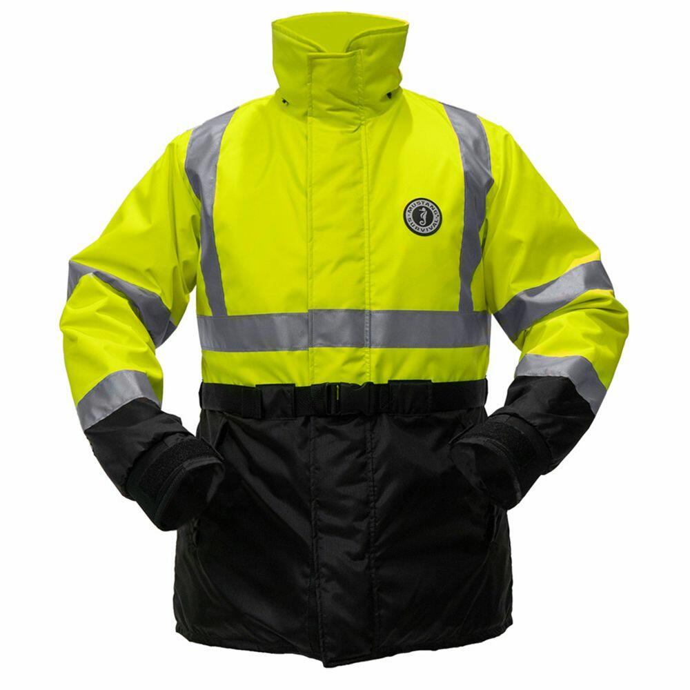 Image 1: Mustang Classic Flotation Coat - Fluorescent Yellow/Green/Black - XXXL