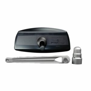 Image 1: PTM Watersports UCX-17 PRO Pontoon Mirror/Bracket Kit - Silver
