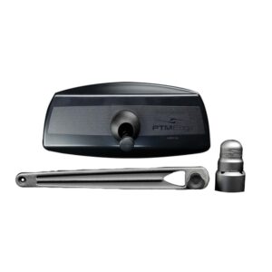 Image 1: PTM Watersports UCX-17 PRO Pontoon Mirror/Bracket Kit - Titanium Grey