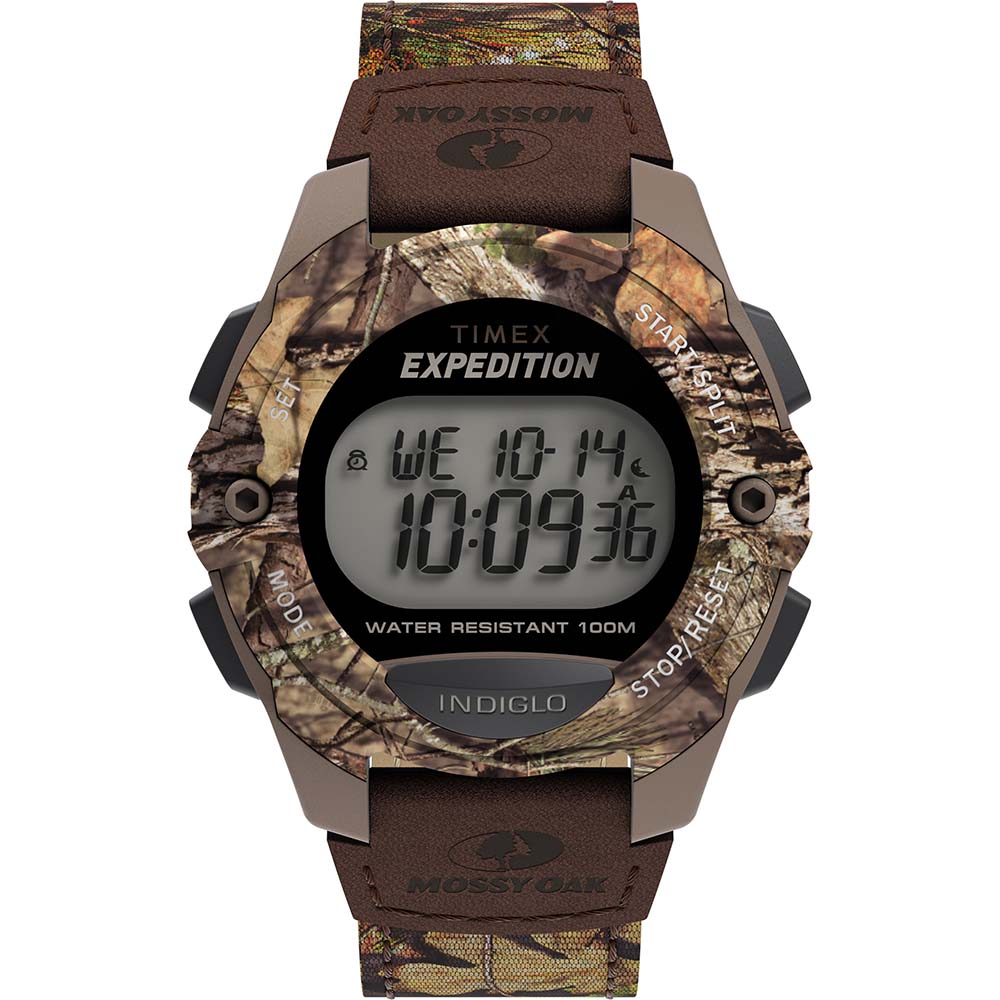 Image 1: Timex Expedition Men's Classic Digital Chrono Full-Size Watch - Country Camo