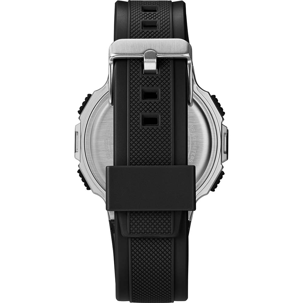 Image 3: Timex DGTL 42mm Watch - Black Resin Strap