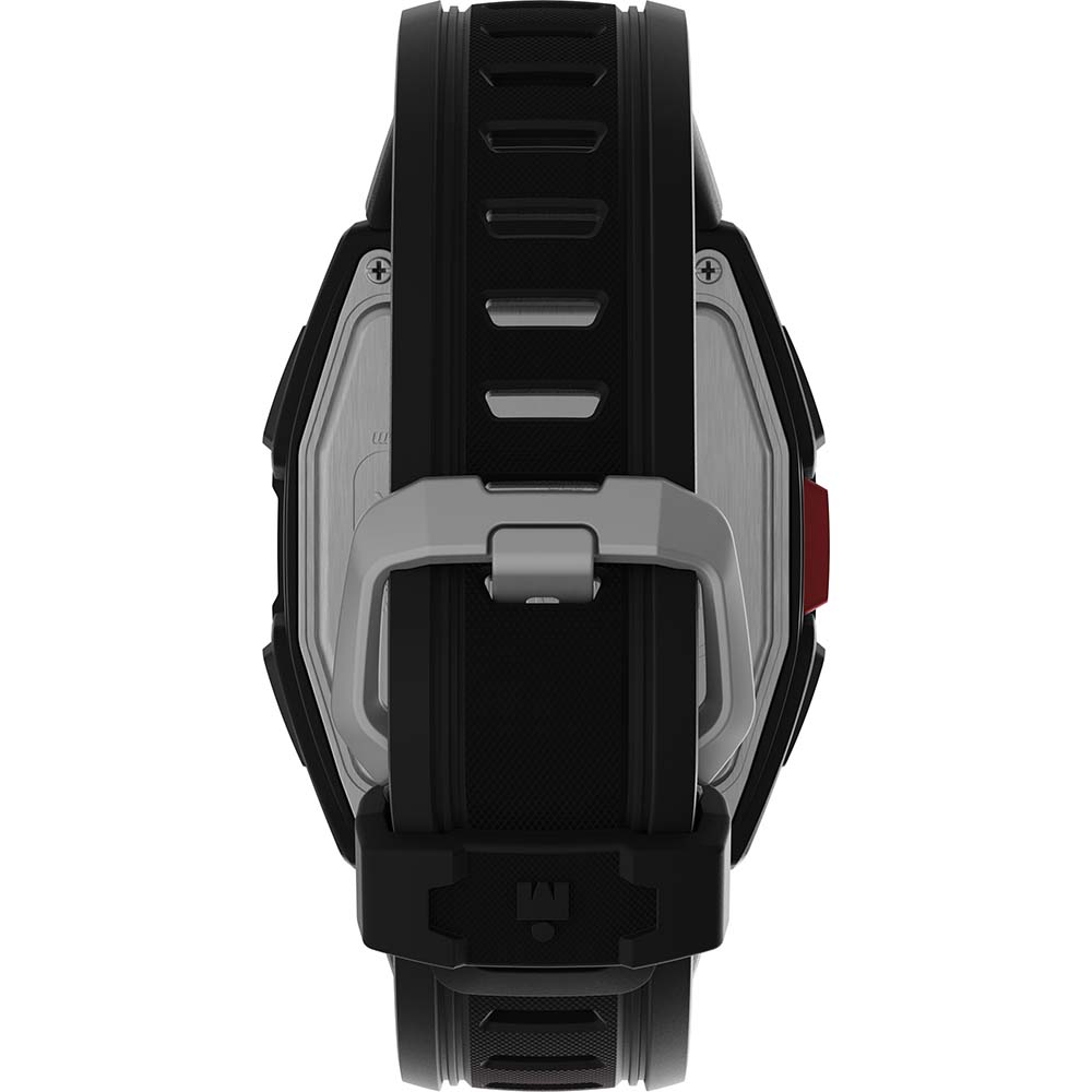 Image 2: Timex IRONMAN® T300 Silicone Strap Watch - Black/Red