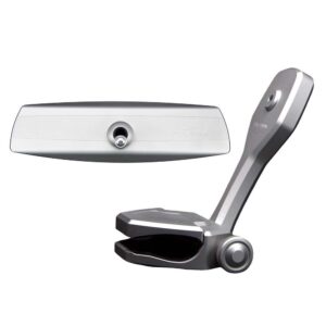 Image 1: PTM Watersports Mirror/Bracket Kit w/VR-140 Elite Mirror & ZXR-320 (Silver)